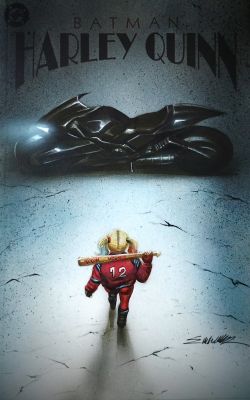 Manu Silva | Harley quinn Acrylics homage to Akira poster by Manu Silva | Raremarq (Buy It Now)
