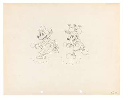 MICKEY & MINNIE MOUSE "MICKEY’S MELLERDRAMMER" ORIGINAL PRODUCTION DRAWING. | Hake’s
