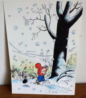 Stibane - Dessin original - Le petit Noël - Hommage Ã  Franquin | Catawiki
