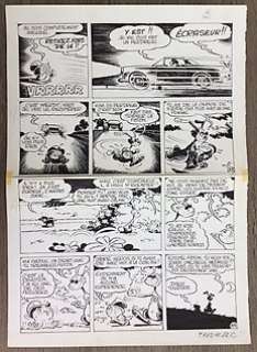 Mouminoux, Guy  - Planche originale - Rififi le moineau turbulent  - La Leçon de bravoure  (1970) | Catawiki