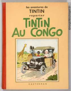Hergé | NBTINTIN 02c. Tintin au Congo. A3. 20e mille. 4 hors-texte couleurs. | Coutau Bégarie