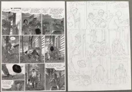 Hermann - Planche originale crayonnés  - Jeremiah T24 - Le Dernier Diamant (p.31) - (2003) | Catawiki