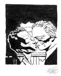 José Antonio Munoz | SOPHIE ET ALACK Encre de chine, signé 14 x 12,2 cm | Aponem