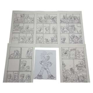 Addanac City Vintage Origional Animation Comic Art Story Board Lot Of 6 | misc / divers