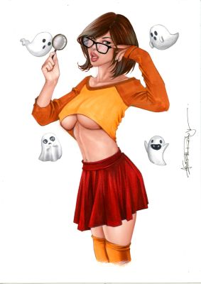 Alex Miranda | VELMA SCOOBY DOO RM#015 PINUP GIRL ART by ALEX MIRANDA | Raremarq (Buy It Now)