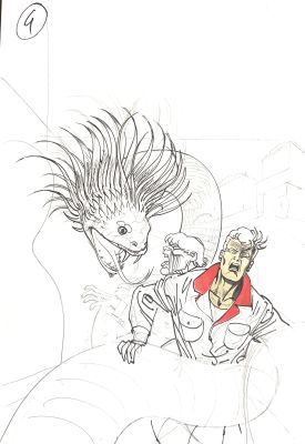 Lucio Filippucci | Original sketch on paper for Martin Mystere. Cm. 21x29,5. Mint. Code 2165. | Segni e Disegni