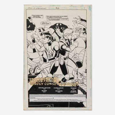 Lee Moder and Ron Boyd, Legion of Super-Heroes #62 Story Page 1 Original Art (DC Comics, 1994) | Landry Pop Auctions