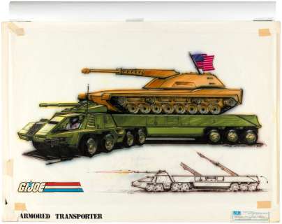 G.I. JOE ARMORED TRANSPORTER UNRELEASED PRESENTATION ORIGINAL ART BY GUY CASSADAY. | Hake’s