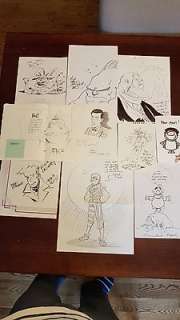 Hardy / Makyo / Tarquin / divers auteurs - 10x Dessin original dédicacé - (1991/2015) 