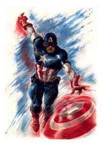 Javier Coscarelli - Ilustraciones - capitÃ¡n america - A4 - gouache - usd 75