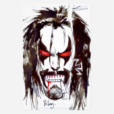 Lot 257 - Simon Bisley, Lobo Illustation Original Art | Landry Pop Auctions