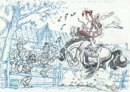 Bernat (Serrat, Bernardo) - Original drawing - Lucky Luke | Catawiki