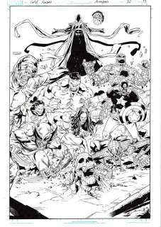 Avengers Issue 30 Splash Page - Marvel Zombies Wolverine Cyclops Thing Hulk Captain America Spider-Man | Comix Art Studio