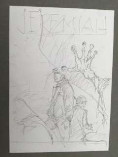 Hermann - Dessin original - Projet de couverture - Jeremiah T.28 - Â«Â Esra Va Très BienÂ Â» (2008) | Catawiki