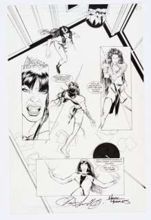 Vampirella/Shi (1997) original pg. 11 artwork drawn, inked and signed… | Comic Book Auctions ltd
