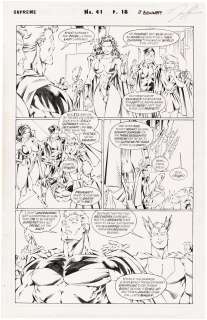 "SUPREME" #41 COMIC BOOK PAGE ORIGINAL ART BY JOE BENNETT. | Hake’s