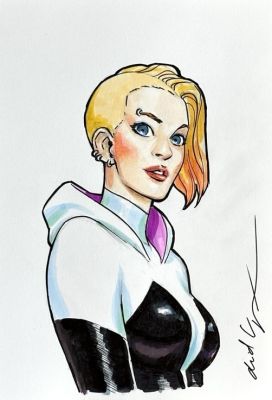 David López | Spider Gwen Pin-Up | The Green Room