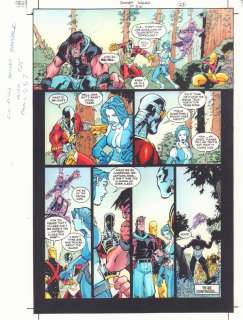 Joe Sanchez, John Kalisz, Paco Medina - suicide squad #6 p. 23 color guide art - major disaster, killer frost, deadshot, blackstarr, and reactron end page - 2002