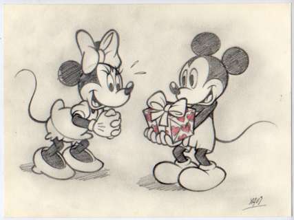 Xavi - Original drawing - Mickey and Minnie Valentines gift - (2018) | Catawiki