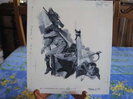 Follet, René - Dessin original - Les compagnons de l’enfer (1957) | Catawiki
