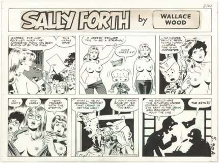 208: Wood Sally Forth S90 1973 original comic art | Russ Cochran