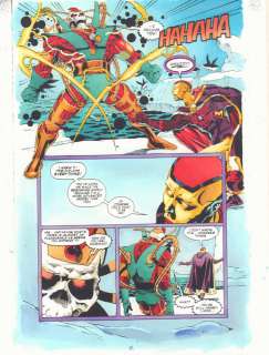 Dave Meikis, John Kalisz, Rags Morales | Hourman #21 P.16 Color Guide Art - Future Hourman Reveals Himself To Be Amazo Splash - 2000 | Anthony’s Comic Book Art