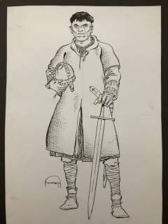 Hermann - Dessin original Aymar de Bois-Maury - Les tours de Bois-Maury - (1994) | Catawiki