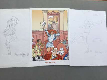 Kuijpers, Henk - 2 Dessins originaux et un tirage signé - Franka - (1998/2014) | Catawiki