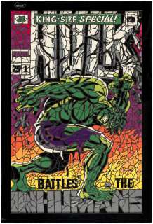 INCREDIBLE HULK SPECIAL #1 FRAMED "SHATTERED" MOSAIC COMIC BOOK COVER RECREATION ORIGNAL ART BY MATTHEW DiMASI (SIGNED BY JIM STERANKO). | Hake’s