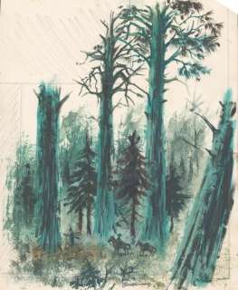 Hausman. Illustration originale La vie des arbres | BDEnchères
