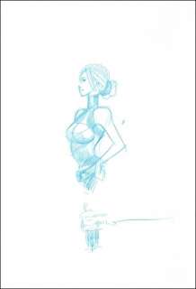 Floch. Dessin dédicacé Les naufragés d’Ythaq | BDEnchères