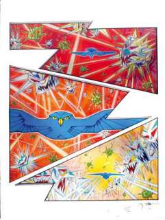 Druillet | Illustration originale gouache, crayon et pastel, réalisée pour | Cornette de St Cyr