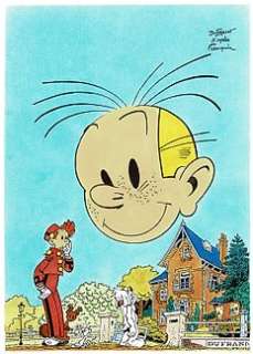  - Dufranne, Henri  - Dessin original en couleur - d‘Après Franquin - Spirou et Fantasio - La mauvaise tête - (2014) 