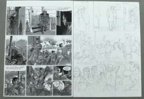 Hermann - Planche originale crayonnés (p.26) - Jeremiah T.24 - Le Dernier Diamant  - (2003) | Catawiki