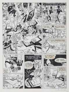 Chaland - Freddy Lombard - Le cimetière des éléphants Encre de Chine pour