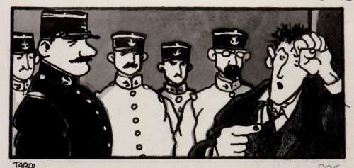 Tardi | Voyage au bout de la nuit Encre de Chine pour l’illustration de la | Millon