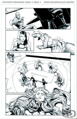 Jay Leisten, Steve McNiven | Uncanny Inhumans, Issue #2, Page 09 - Original Artwork by Steve McNiven and Jay Leisten | Pulp’s Art