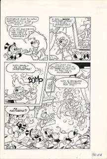  - Topolino #1782 - Massimo De Vita - tavola orig. "Alla Ricerca della Pietra Zodiacale" - Page volante - EO - (1990) 