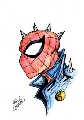 Marco Carrillo | Spider-Man Punk Sketch by Marco Carrillo | Raremarq (Buy It Now)
