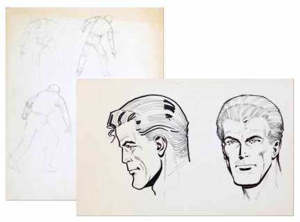 Hubinon | Buck Danny, illustration Ã  l’encre de Chine et au… | Banque Dessinée