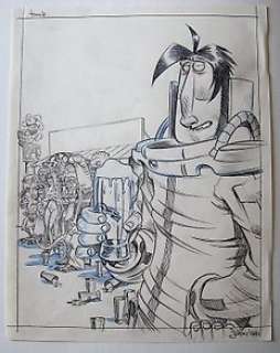 Julien / CDM  - Couverture originale (crayonne) - Cosmik Roger T.4 - Le rendez vous des anneaux (2006) | Catawiki