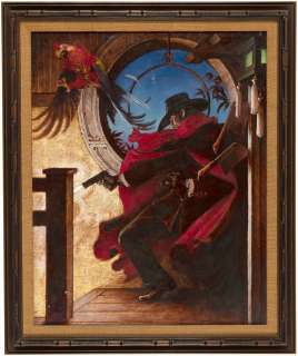 STEPHEN HICKMAN ORIGINAL ART PAINTING OF THE THE SHADOW USED FOR LIMITED EDITION PRINT. | Hake’s