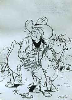 Tibet  - Couverture originale + mise en couleur + film du noir - Chick Bill - Panique Ã  K.O. Corral | Catawiki