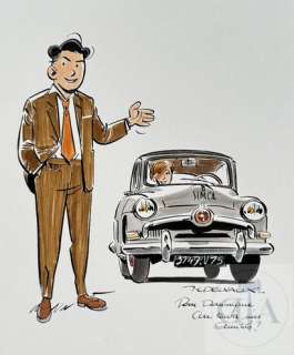 Delvaux/Jacques Gipar. Dessin original illustrant le heros… | Dagoty