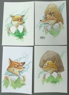 De Cape et de Crocs  - Ensemble de 4 Illustrations couleurs - Personnage principal de la série    (2018) | Catawiki