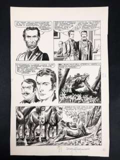 Sergio Tarquinio - Storia del West - "Pony Express" - tav. orig. firmata - Page volante | Catawiki