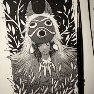 Dimitris Pantazis - 6 ‘Fan Arts‘ by Dimitris Pantazis - Mononoke Hime