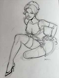 Meynet, Félix - Dessin original Ã  l’encre de Chine - Mirabelle  en Lingerie | Catawiki