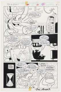 REN & STIMPY #34 ORIGINAL ART PAGE BY DARREN AUCK & JIM AMASH. | Hake’s