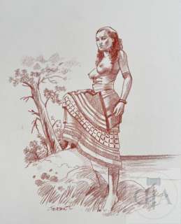 Terpant/Messara. Dessin orignal illustrant la belle… | Dagoty